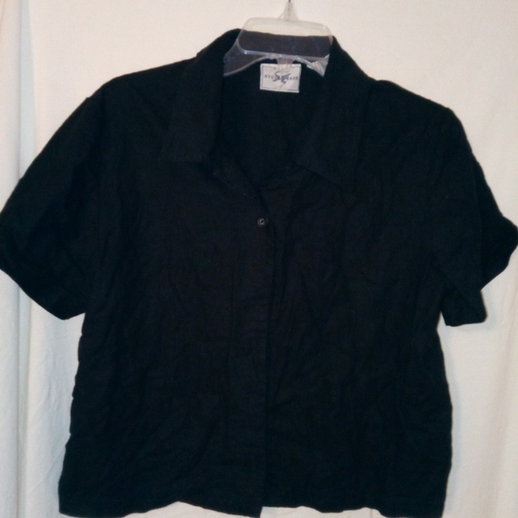 Studio Ease Jackets & Blazers - Studio Ease Black Pocketed Jacket Sz 10 Studio Ease Jackets & Blazers - Studio Ease Black Pocketed Jacket Sz 10